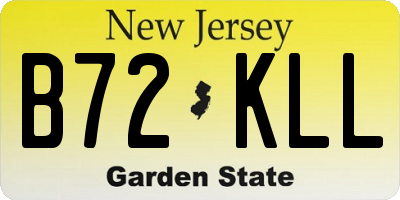 NJ license plate B72KLL