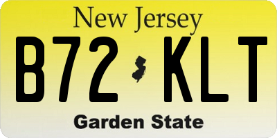 NJ license plate B72KLT