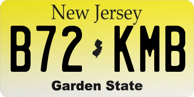 NJ license plate B72KMB