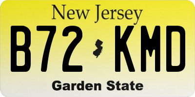 NJ license plate B72KMD