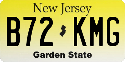 NJ license plate B72KMG