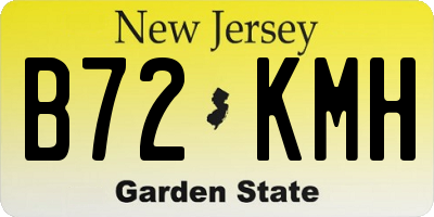NJ license plate B72KMH