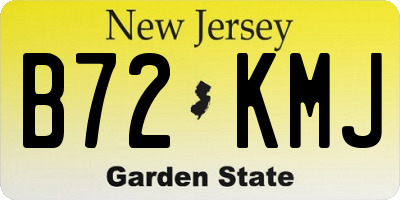 NJ license plate B72KMJ