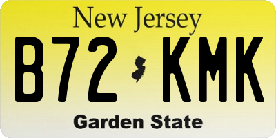 NJ license plate B72KMK