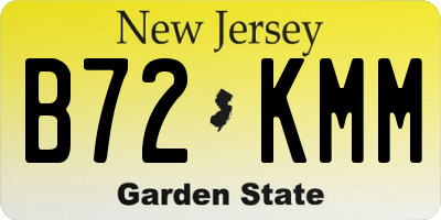 NJ license plate B72KMM