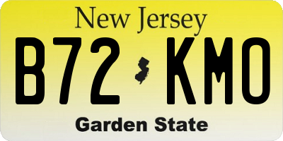 NJ license plate B72KMO