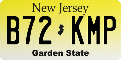 NJ license plate B72KMP