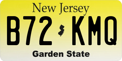 NJ license plate B72KMQ