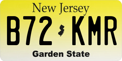 NJ license plate B72KMR