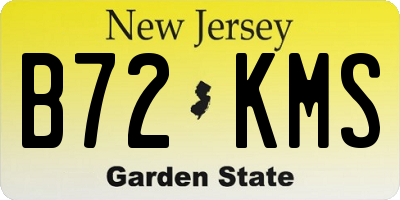 NJ license plate B72KMS