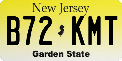 NJ license plate B72KMT