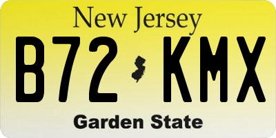 NJ license plate B72KMX