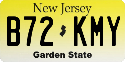 NJ license plate B72KMY