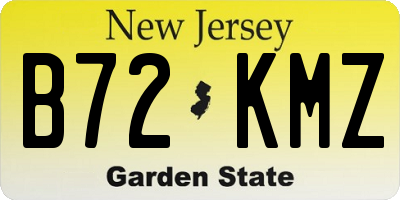 NJ license plate B72KMZ