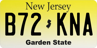 NJ license plate B72KNA