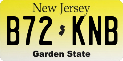 NJ license plate B72KNB