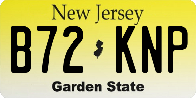 NJ license plate B72KNP