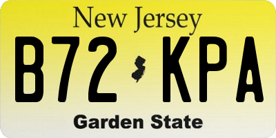 NJ license plate B72KPA