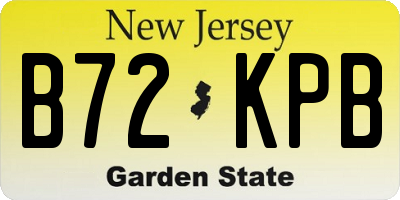 NJ license plate B72KPB
