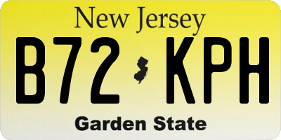 NJ license plate B72KPH