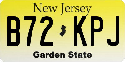 NJ license plate B72KPJ