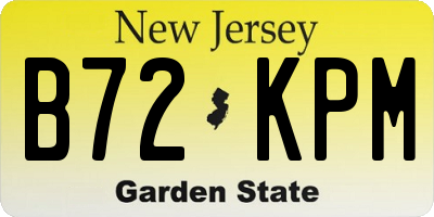 NJ license plate B72KPM
