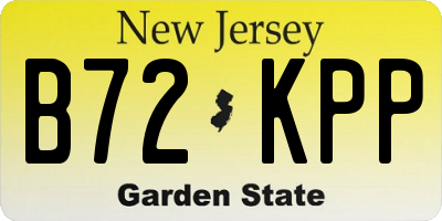 NJ license plate B72KPP