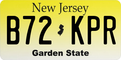 NJ license plate B72KPR