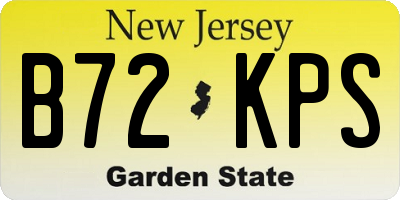 NJ license plate B72KPS