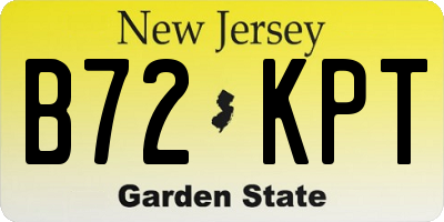 NJ license plate B72KPT