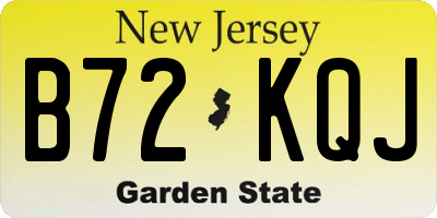 NJ license plate B72KQJ