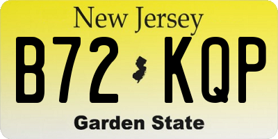 NJ license plate B72KQP