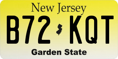 NJ license plate B72KQT