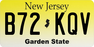 NJ license plate B72KQV