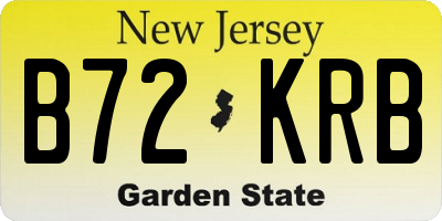 NJ license plate B72KRB