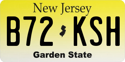 NJ license plate B72KSH