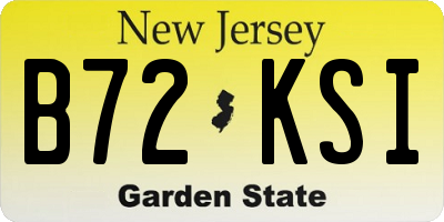 NJ license plate B72KSI