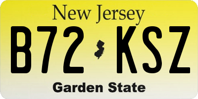 NJ license plate B72KSZ