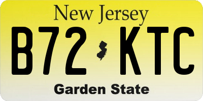 NJ license plate B72KTC