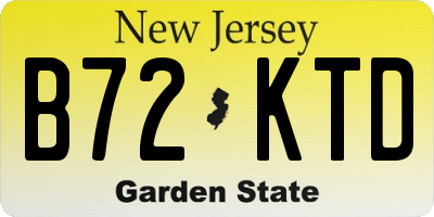 NJ license plate B72KTD