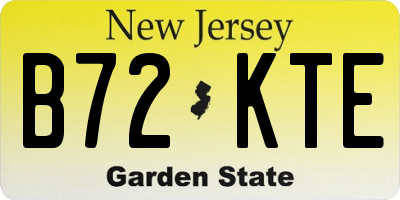 NJ license plate B72KTE