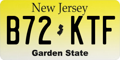 NJ license plate B72KTF