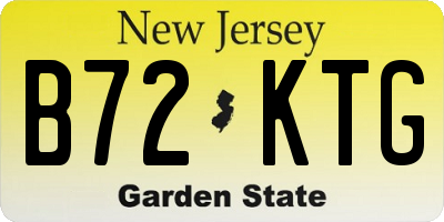 NJ license plate B72KTG