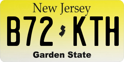 NJ license plate B72KTH