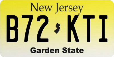 NJ license plate B72KTI