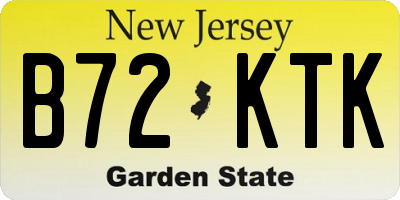 NJ license plate B72KTK