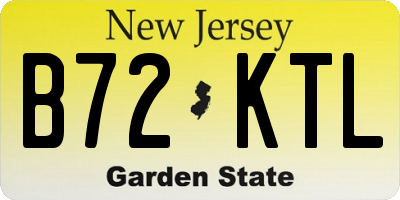 NJ license plate B72KTL