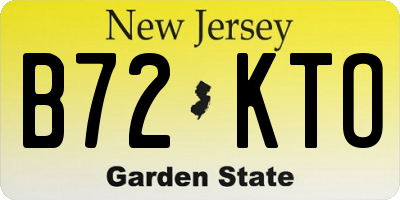 NJ license plate B72KTO