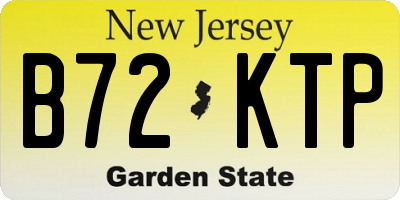 NJ license plate B72KTP