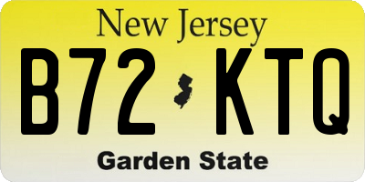 NJ license plate B72KTQ